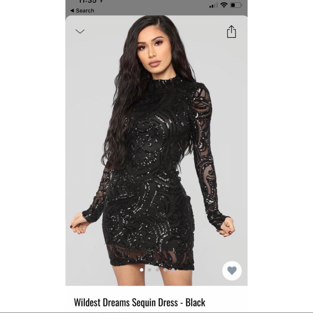Brand new without tags black sequence dress